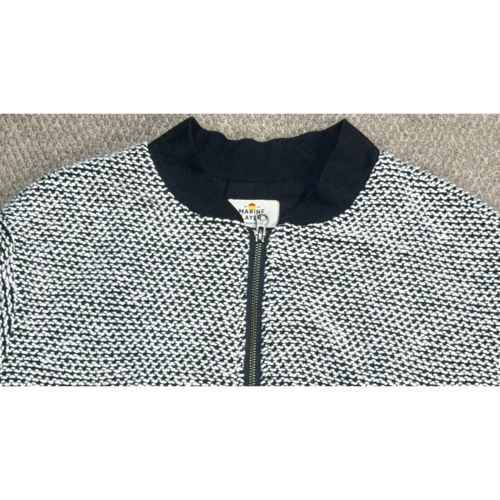 Marine Layer Women's Birdseye‎ Full Zip Bomber Jacket Size Medium